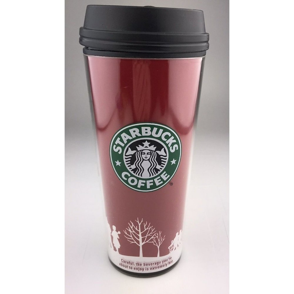 Starbucks Coffee -16‎ Oz Red Holiday Christmas Travel Cup Mug Tumbler 2006 Siren
